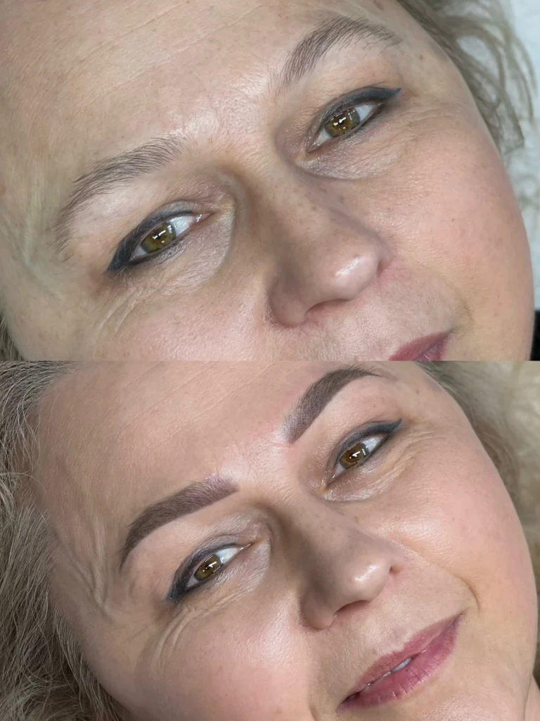 makijaż permanentny przed i po zabiegu