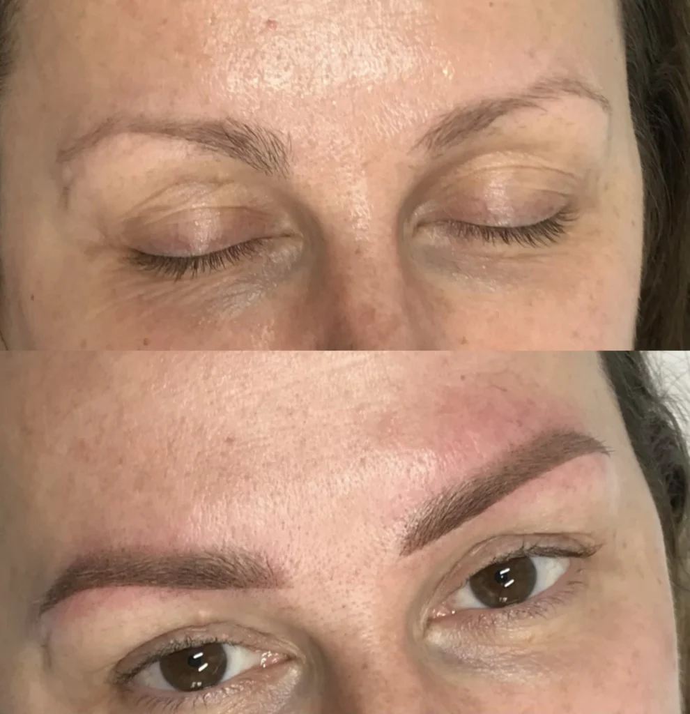 przed i po zabiegu makijaż permanentny